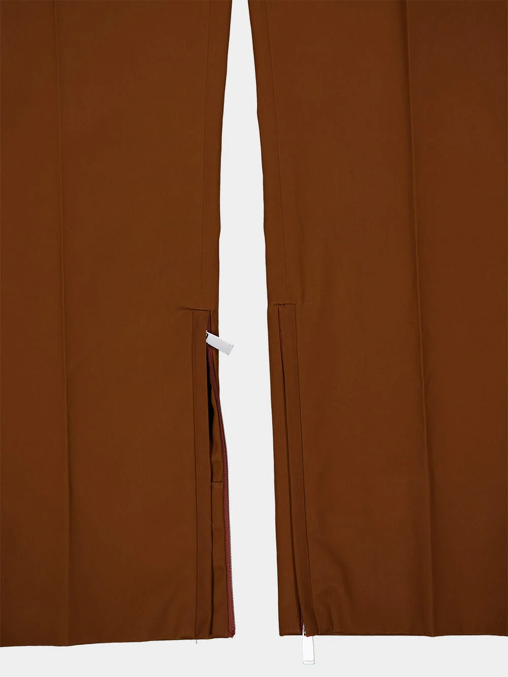 Slim Fit Tobacco Cotton Trousers - Image 5