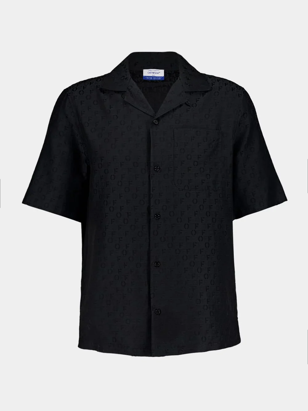 Textured Jacquard Black Shirt