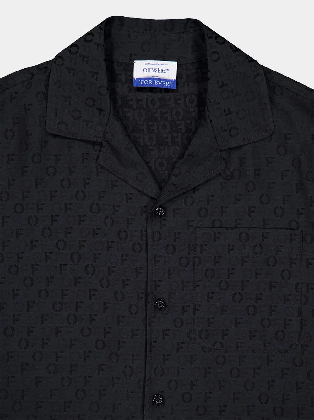 Textured Jacquard Black Shirt - Image 5