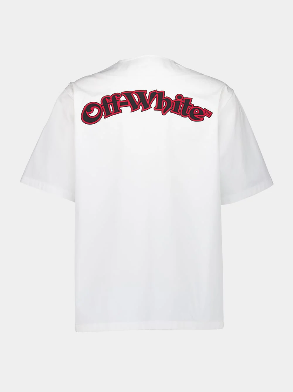 White Cotton V-neck Shirt - Image 2