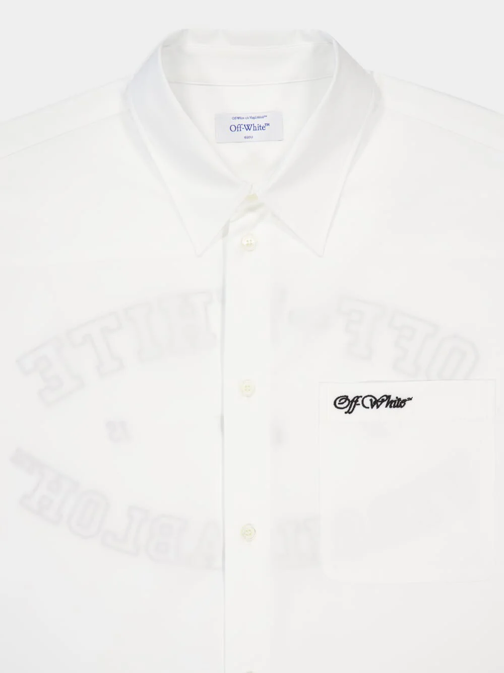 White Oversized Cotton Poplin Shirt - Image 3