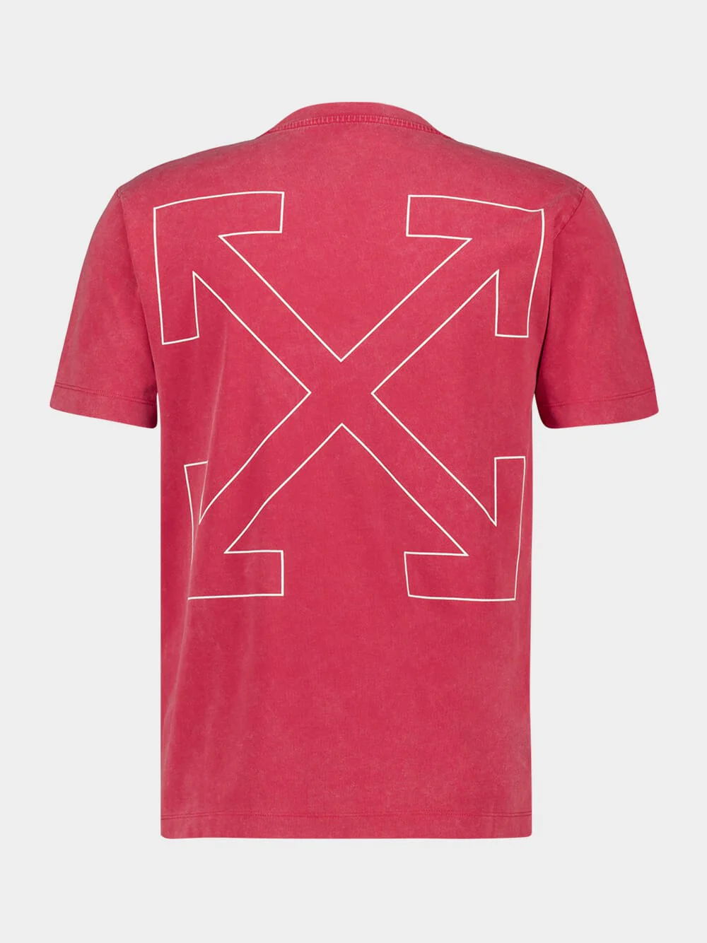 Coral Red Outline Arrow T-Shirt - Image 2