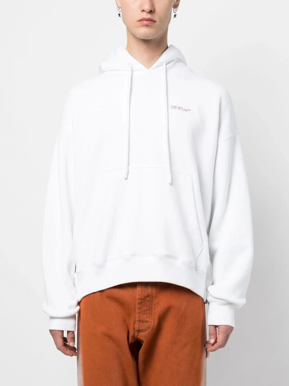 White Cotton Hoodie - Image 2