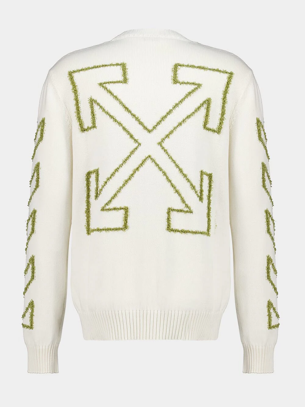 Cream Diag Outline Knit Jumper - Image 3