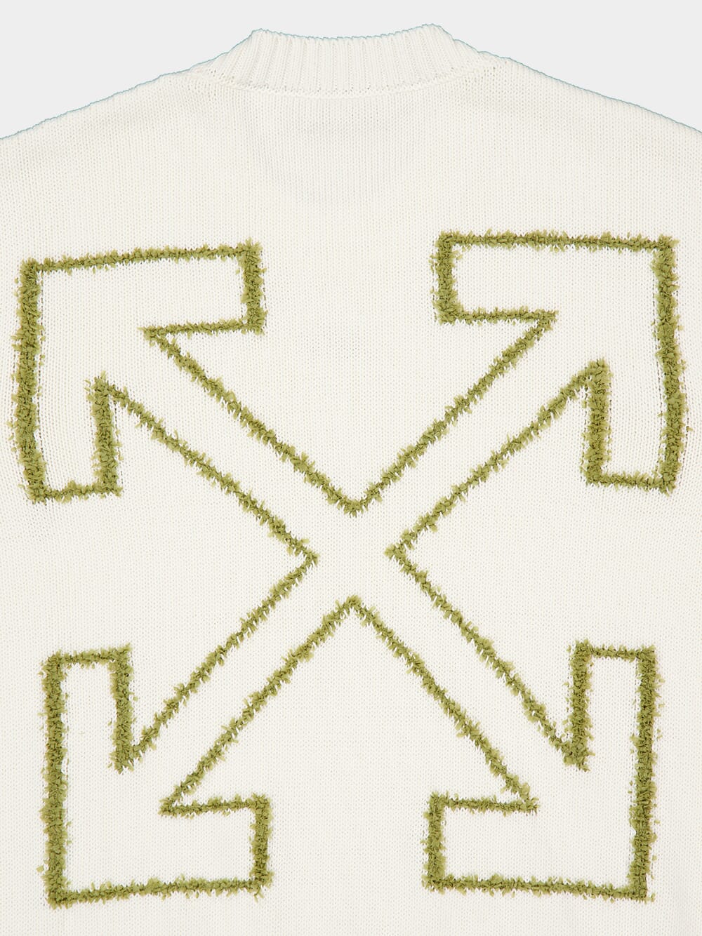 Cream Diag Outline Knit Jumper - Image 4