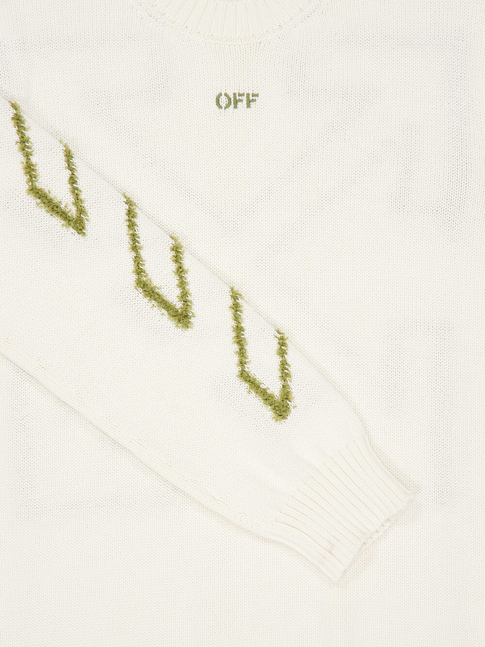 Cream Diag Outline Knit Jumper - Image 5