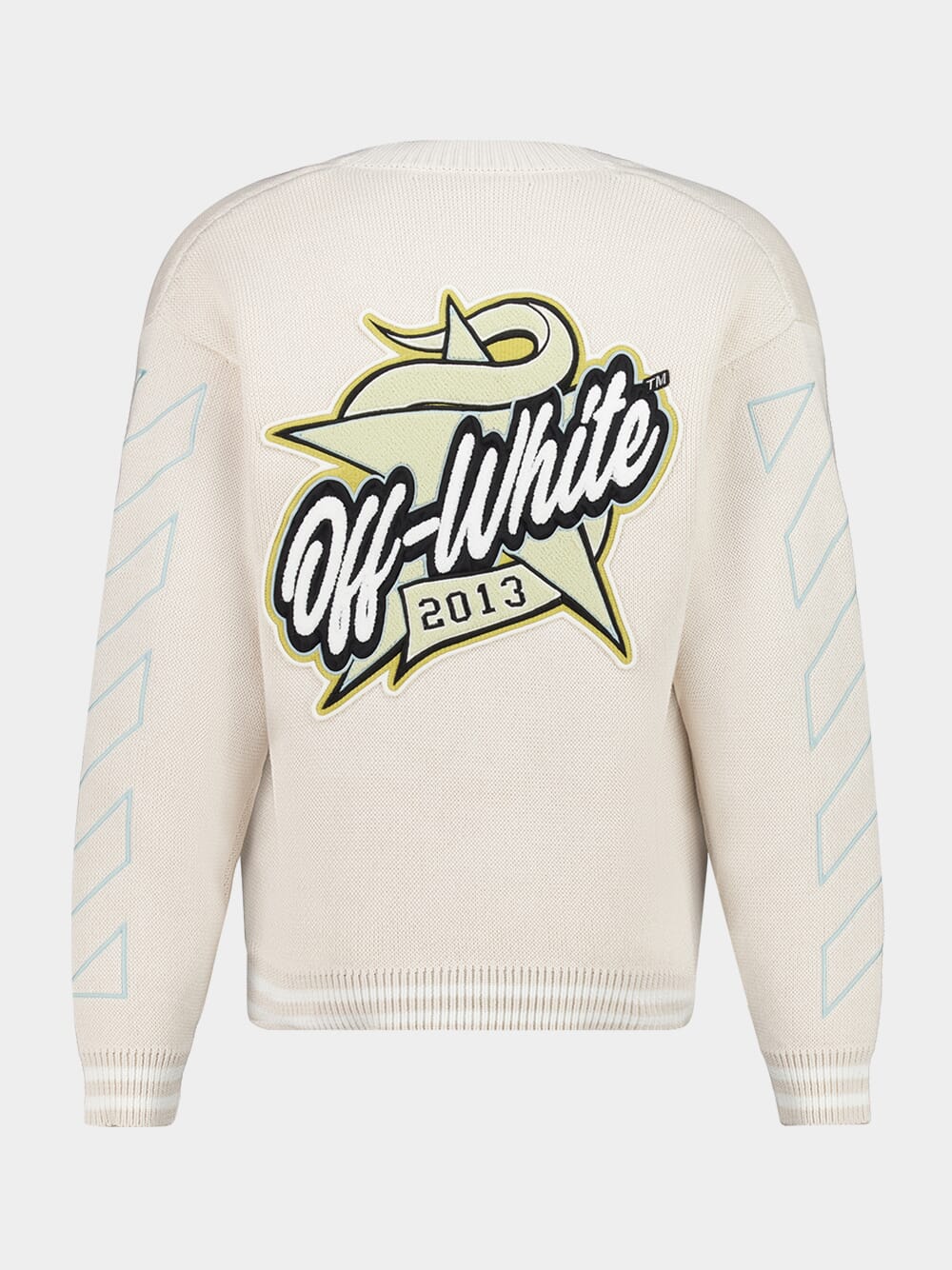 Cream Star Varsity Knit Cardigan - Image 2