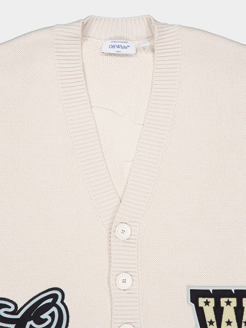 Cream Star Varsity Knit Cardigan - Image 3