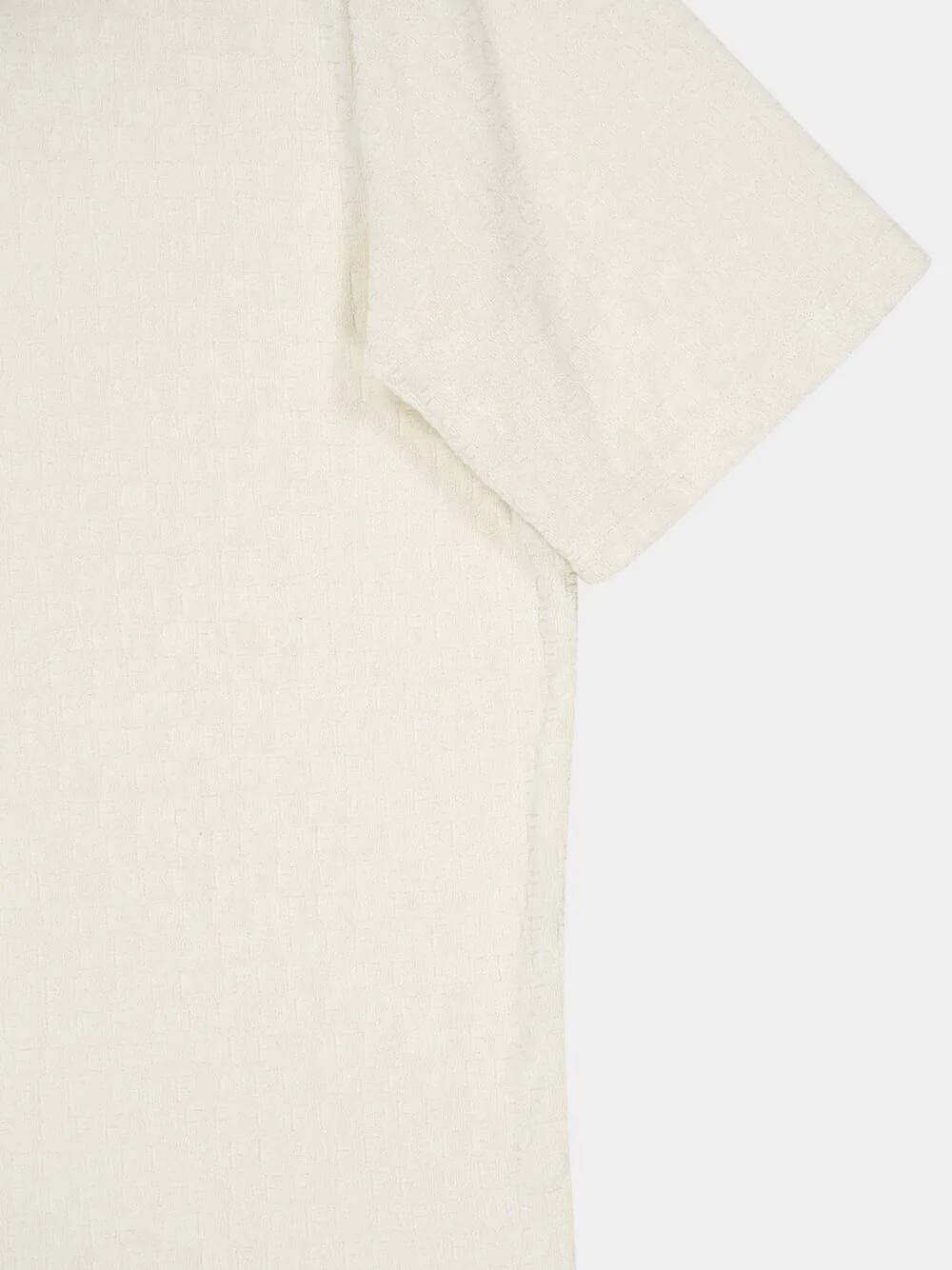 Cream Terry Cotton Bowling Shirt - Image 8