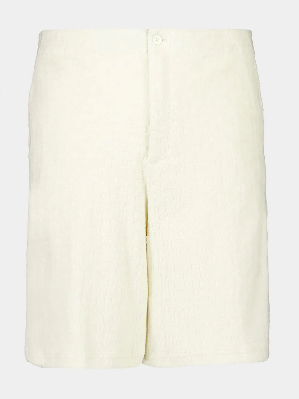 Cream Terry Cotton Bowling Shorts
