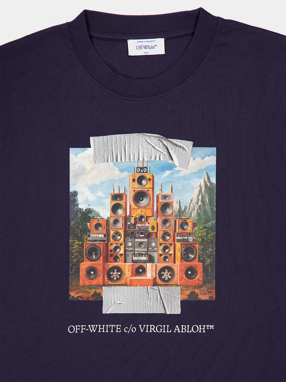 Dark Sapphire Train Off Cotton T-Shirt - Image 3