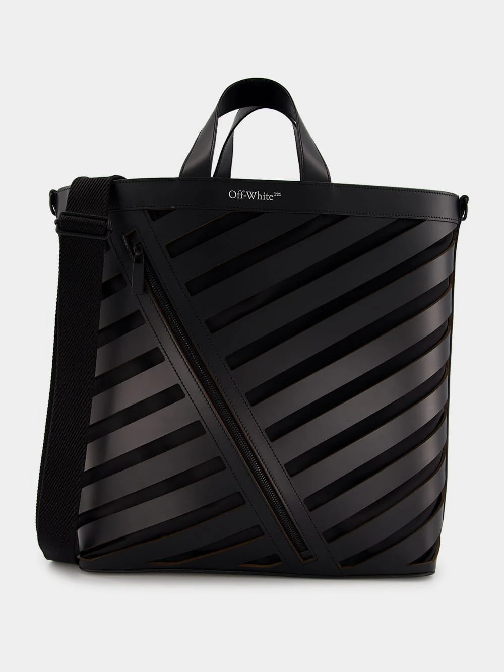 Diag Cut-Out Leather Tote Bag