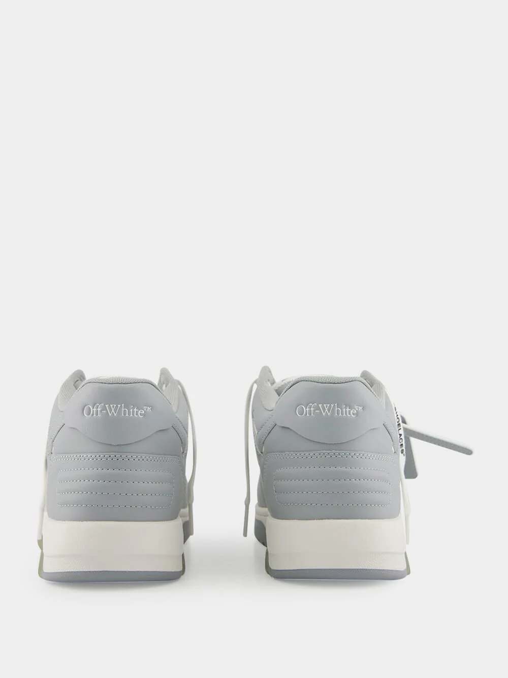 Grey Out Of Office Calf Leather Sneakers - Image 5