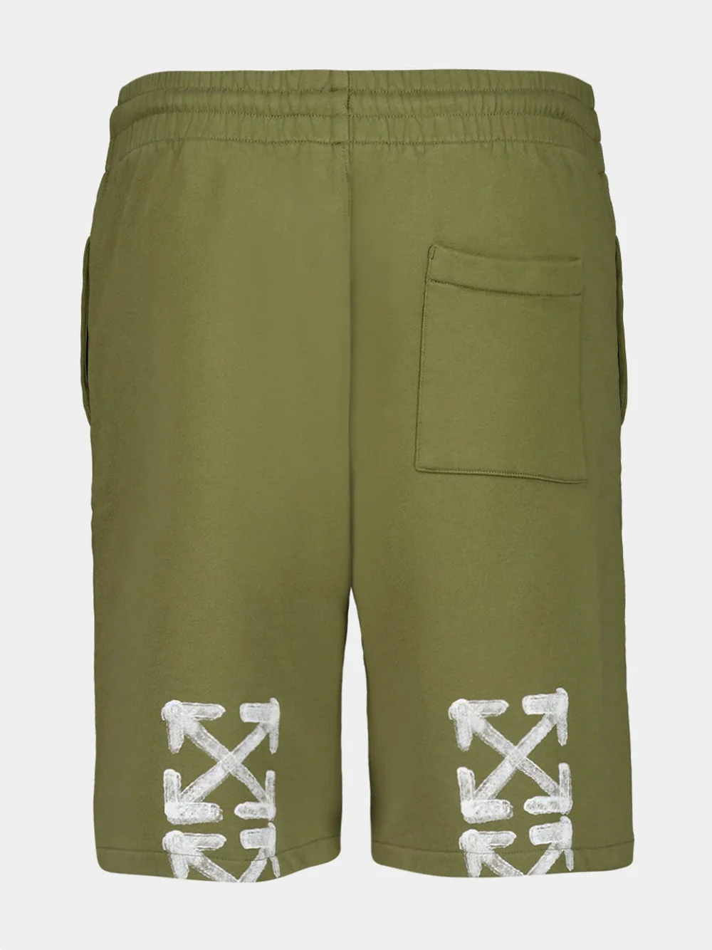 Khaki Green Spray Arrow Skate Sweatshorts - Image 2