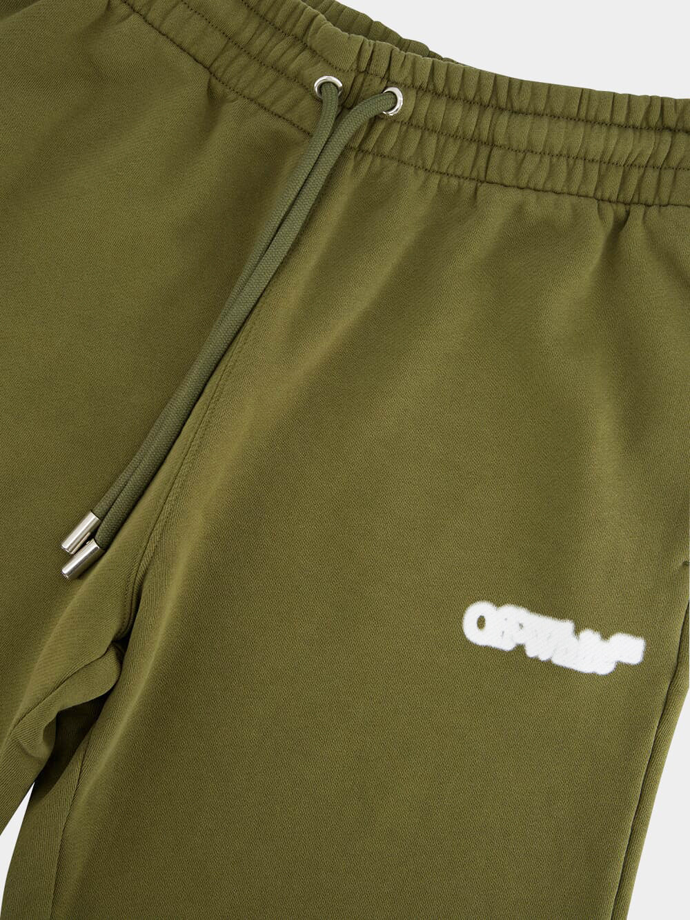 Khaki Green Spray Arrow Skate Sweatshorts - Image 3