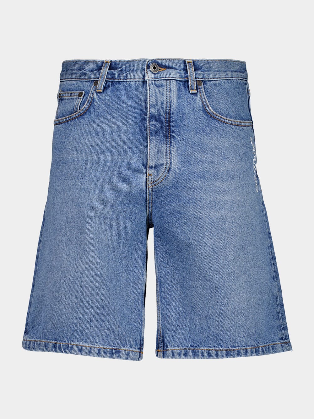 Light Blue Half Arrow Denim Shorts