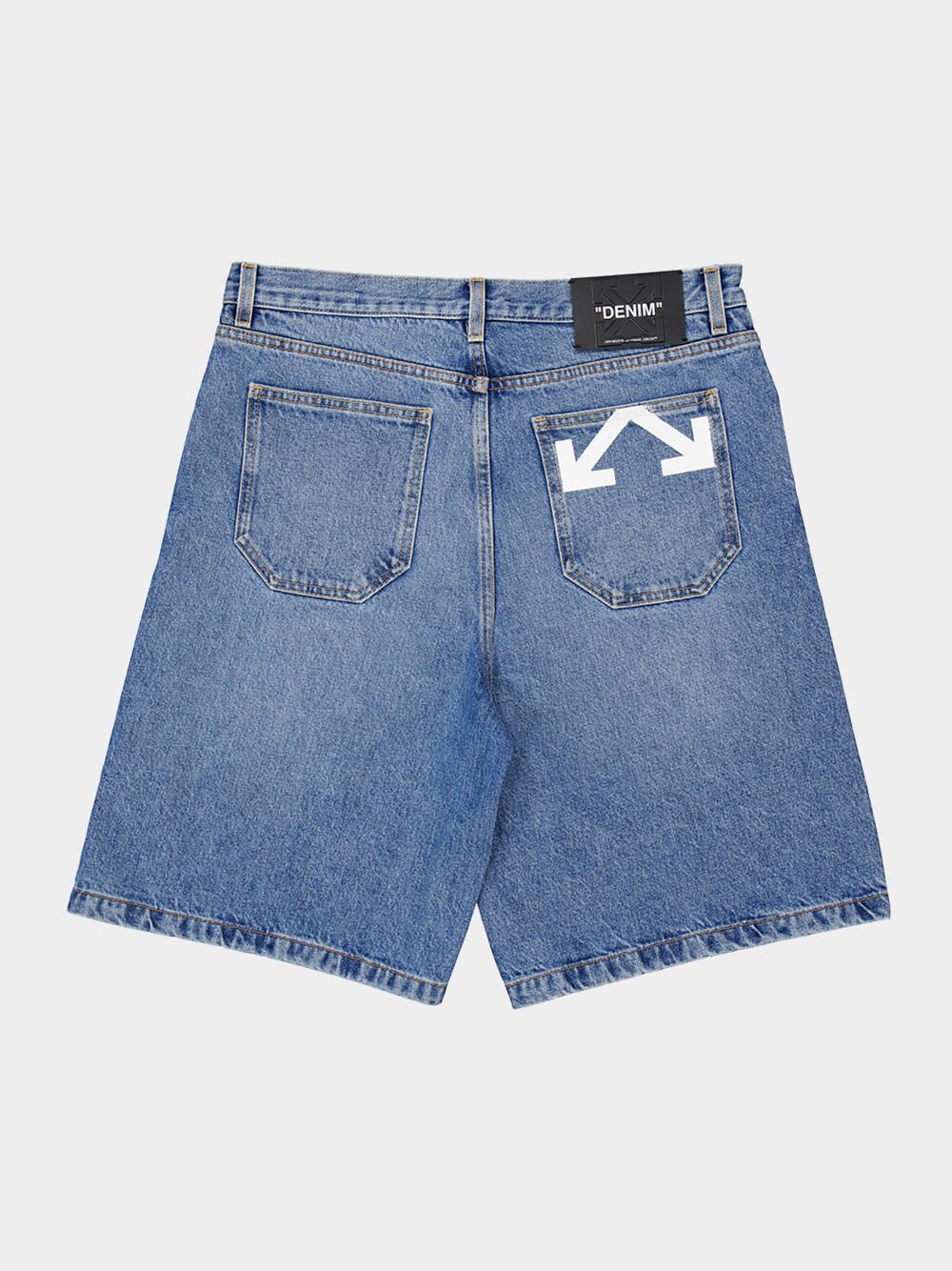 Light Blue Half Arrow Denim Shorts - Image 6