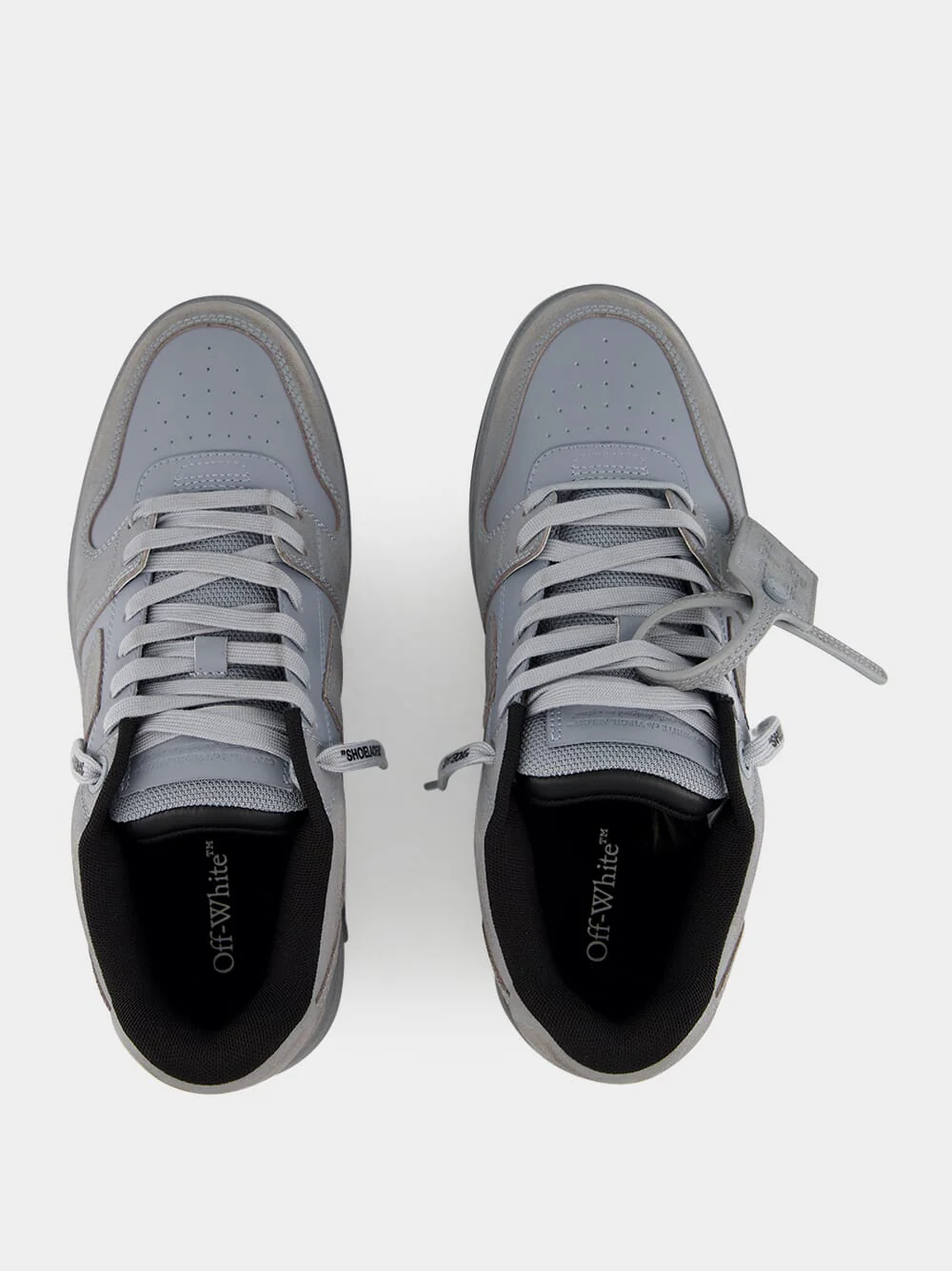 Light Grey Out Of Office Suede Sneakers - Image 4