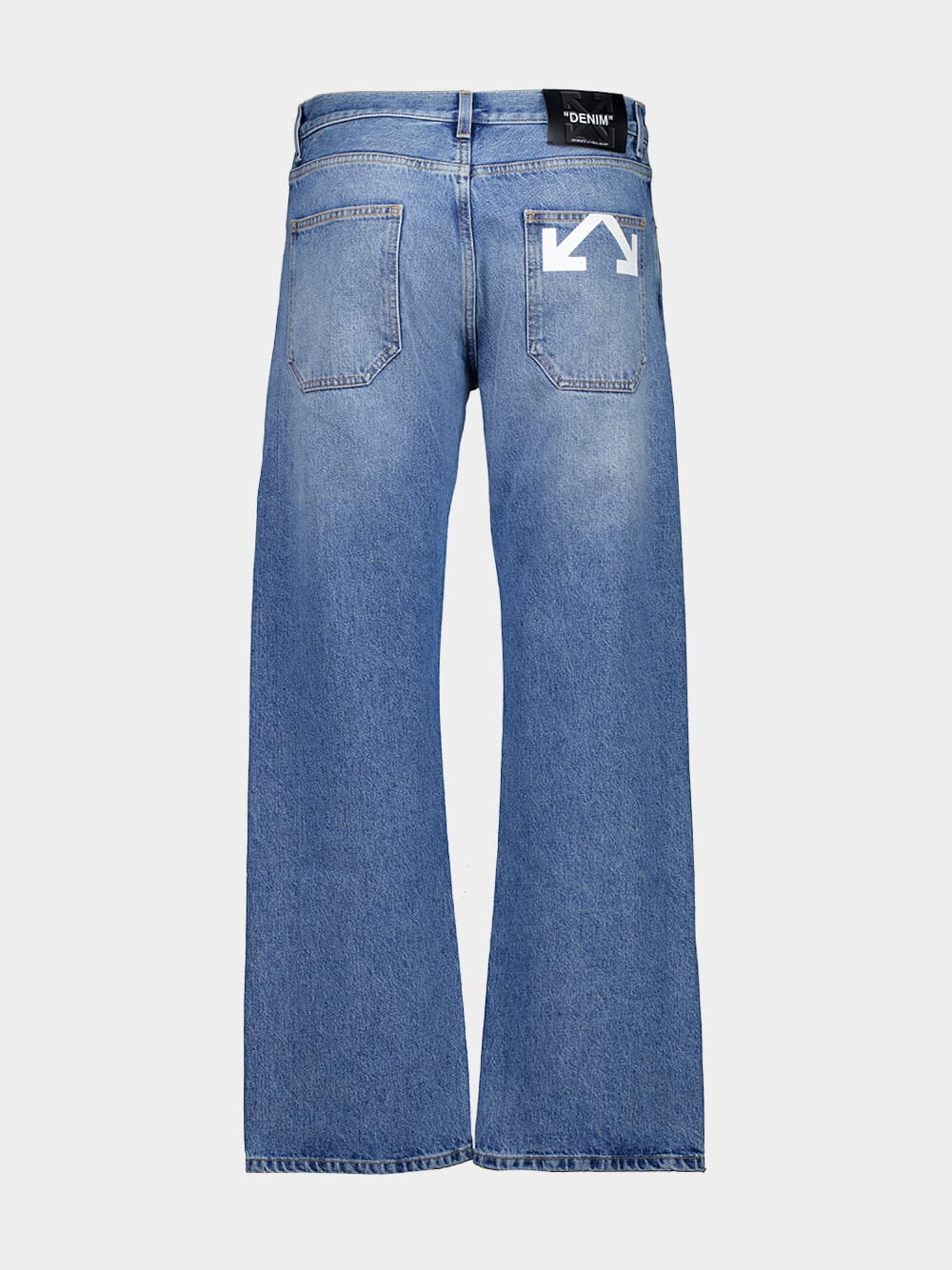 Light Medium Blue Relaxed Fit Jeans - Image 2