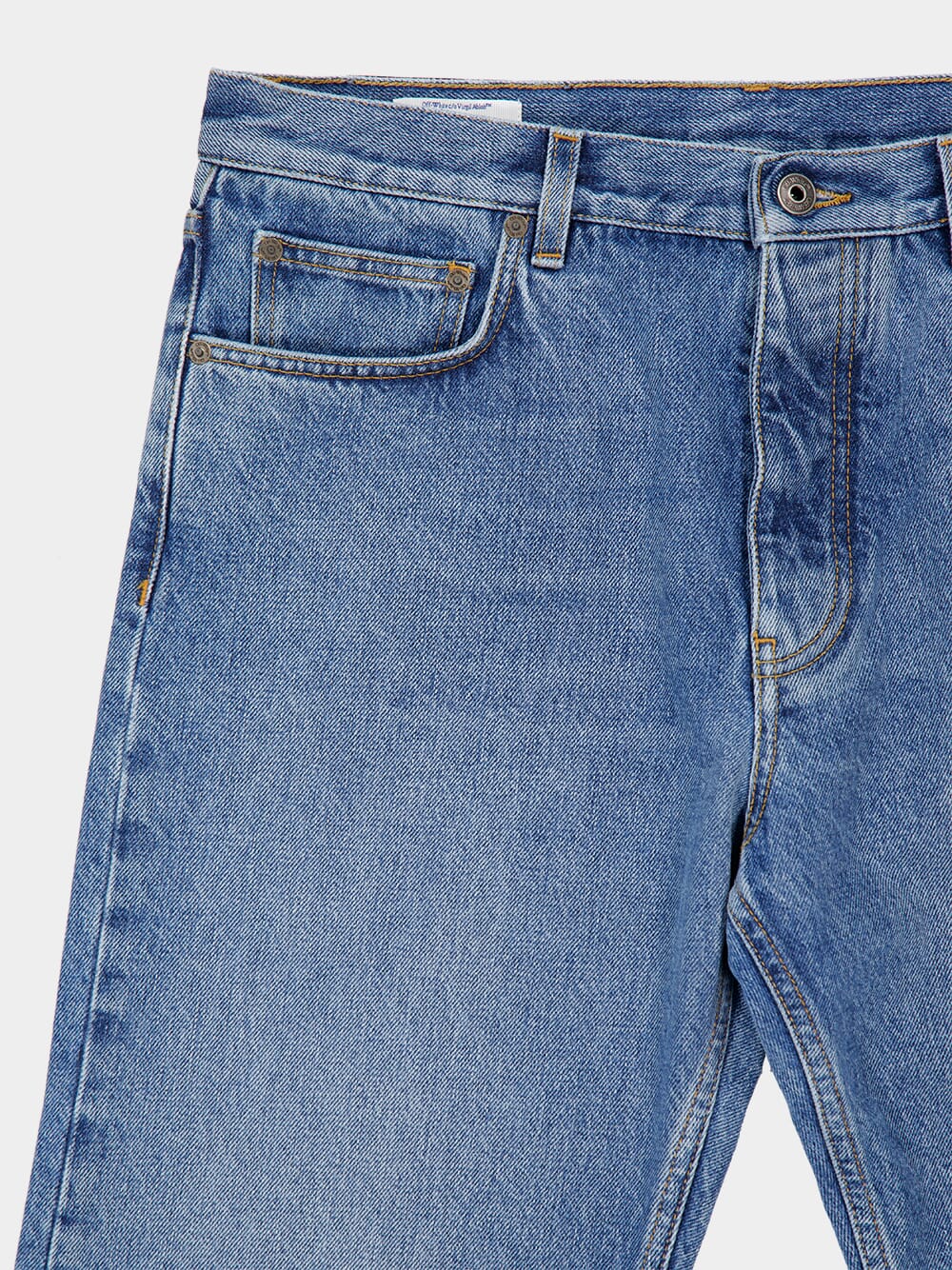 Light Medium Blue Relaxed Fit Jeans - Image 3