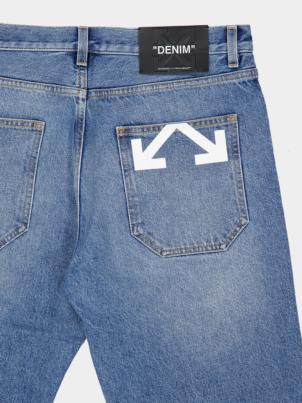 Light Medium Blue Relaxed Fit Jeans - Image 4