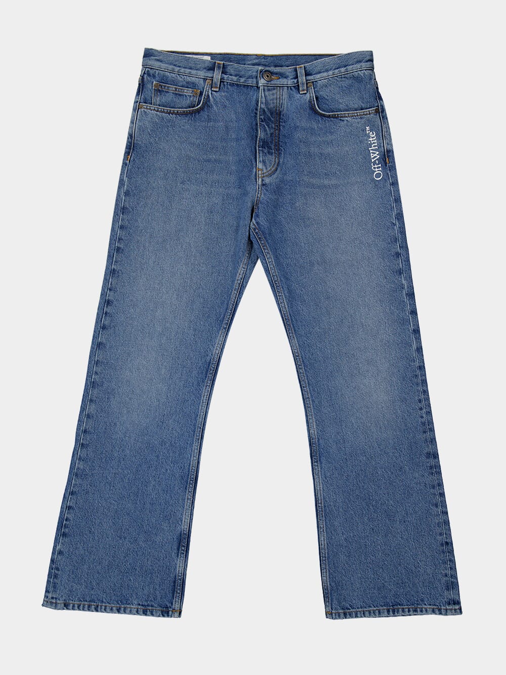 Light Medium Blue Relaxed Fit Jeans - Image 5