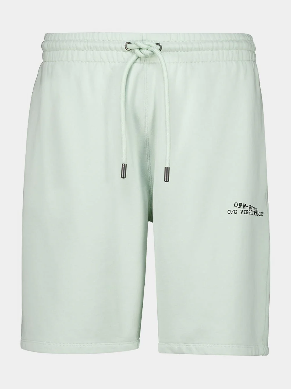 Mint Green Big Double Arrow Cotton Shorts