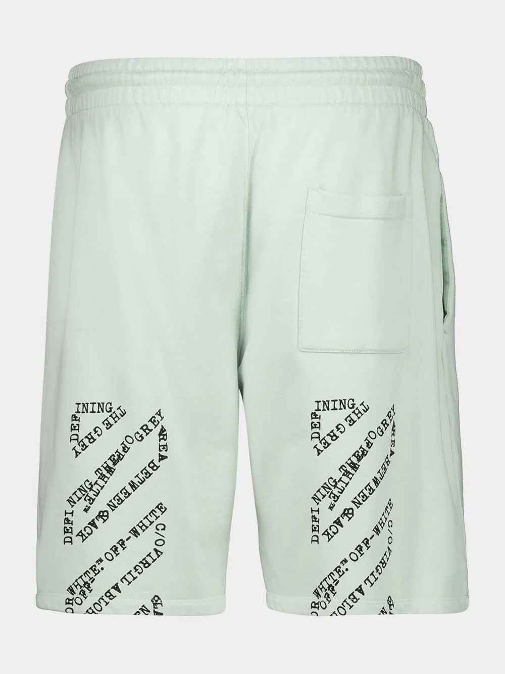 Mint Green Big Double Arrow Cotton Shorts - Image 2