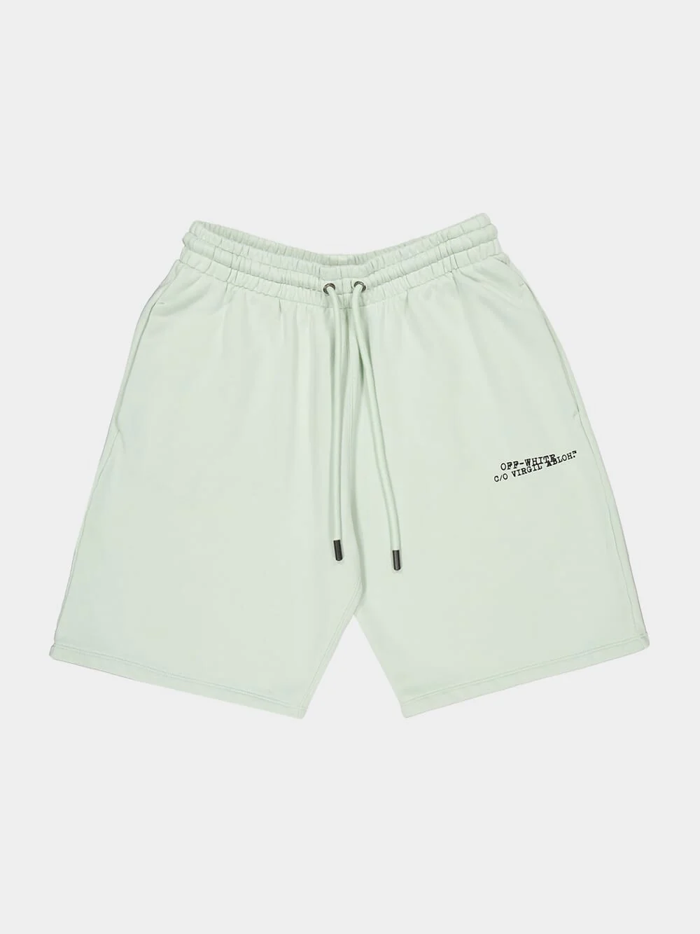 Mint Green Big Double Arrow Cotton Shorts - Image 5