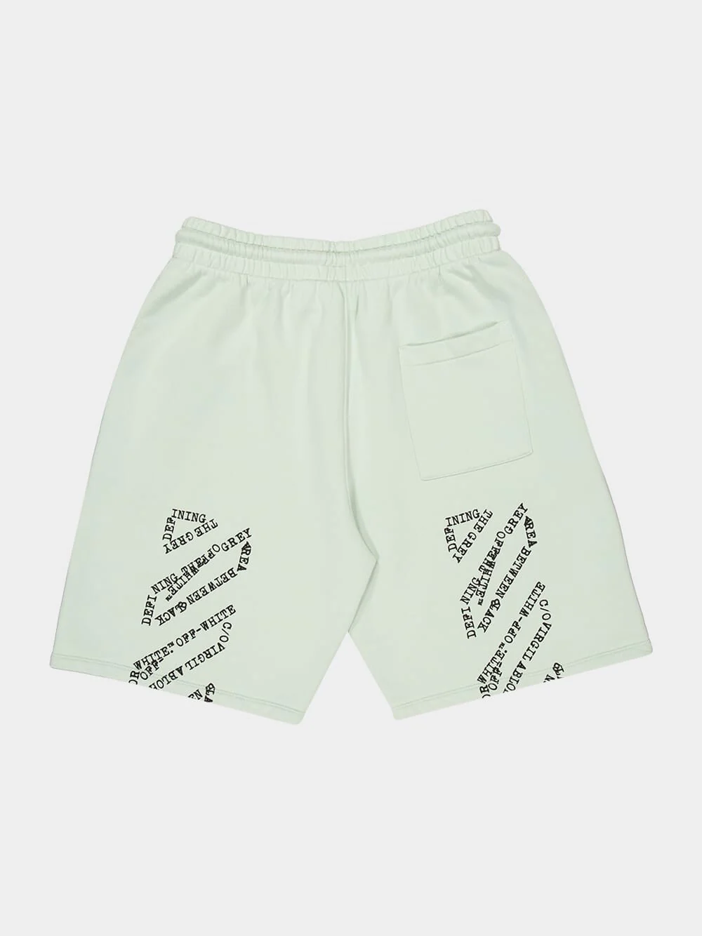 Mint Green Big Double Arrow Cotton Shorts - Image 6