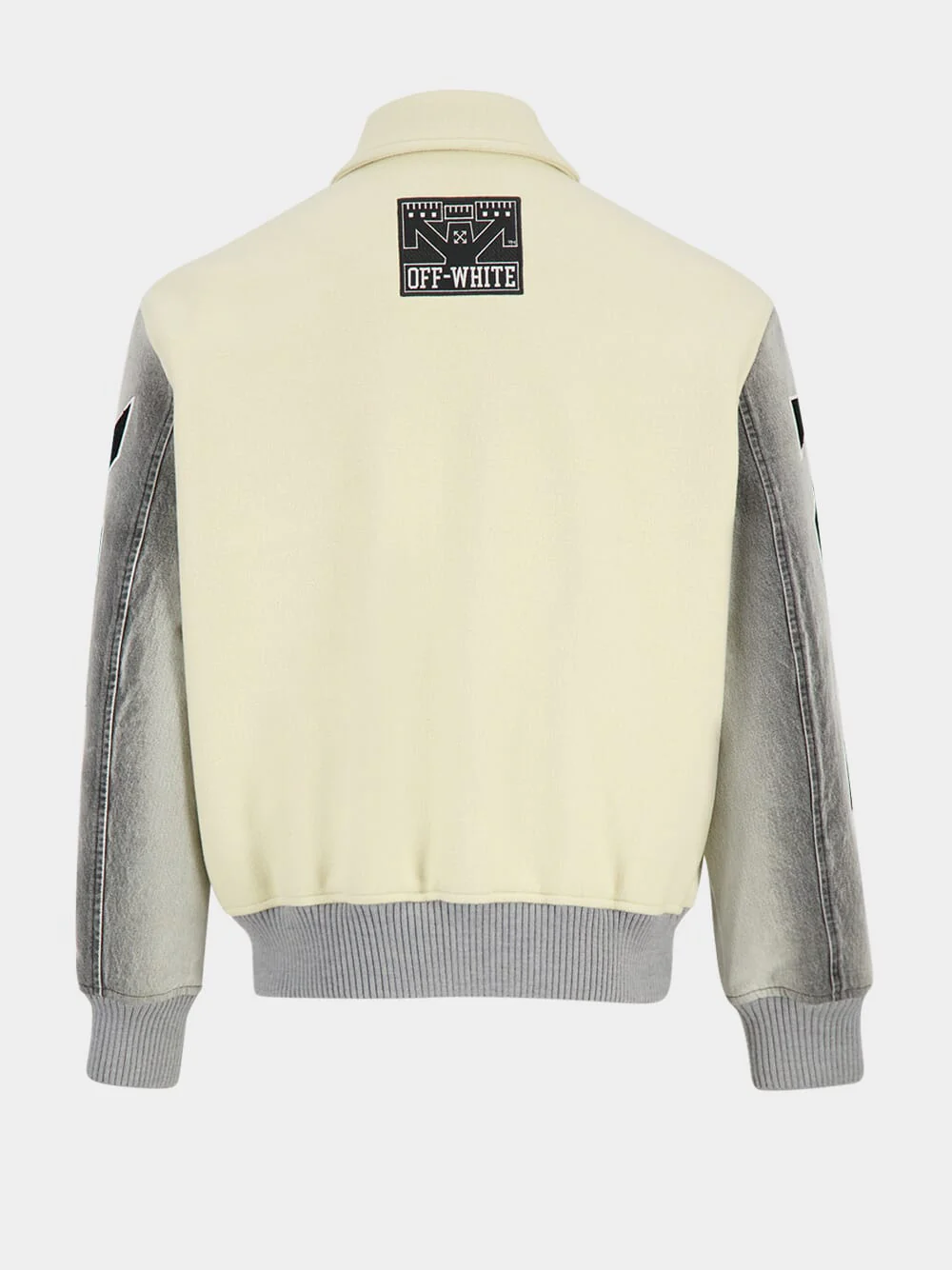 Relaxed Varsity Wool Denim Jacket - Image 2