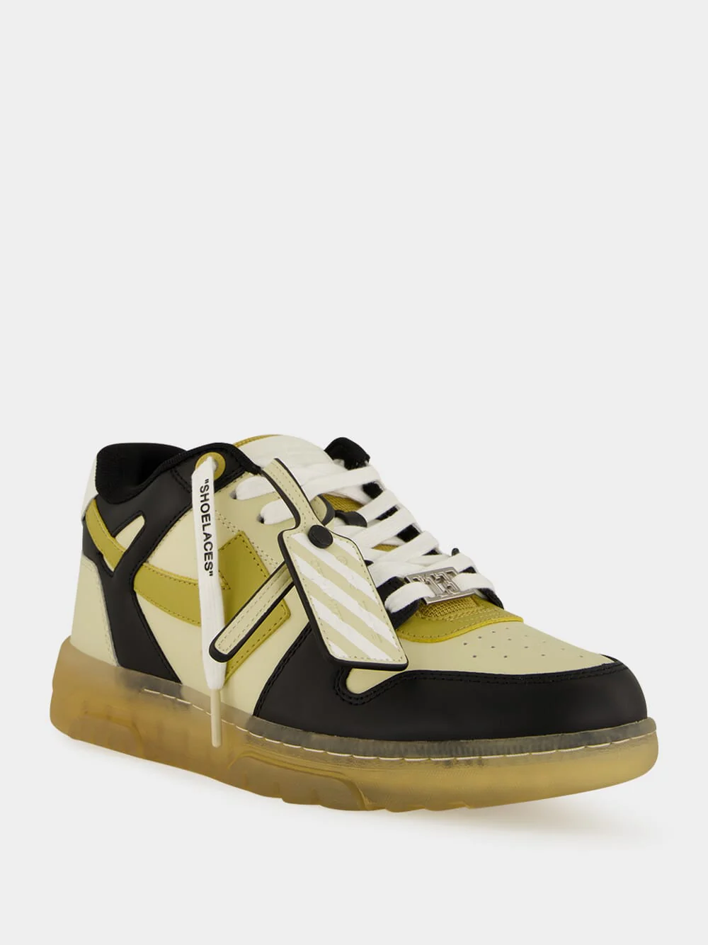 Sand and Golden Brown OOO Varsity Leather Sneakers - Image 2