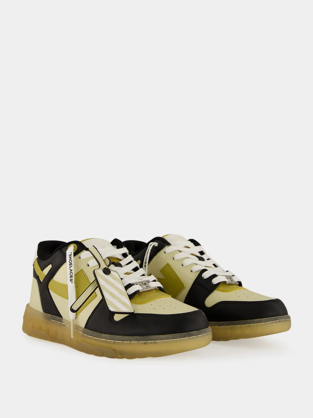 Sand and Golden Brown OOO Varsity Leather Sneakers - Image 3