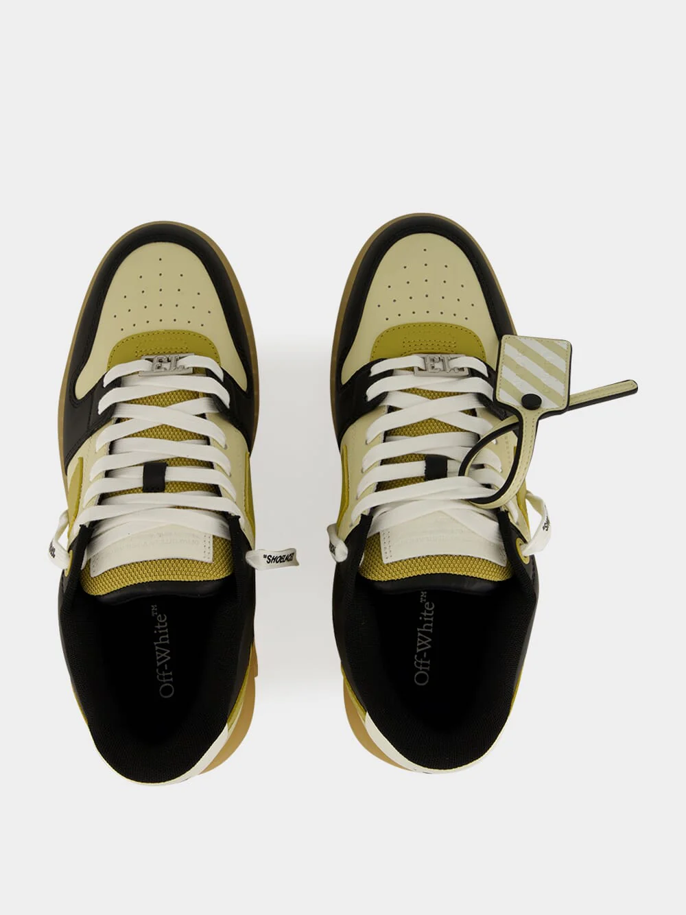 Sand and Golden Brown OOO Varsity Leather Sneakers - Image 4