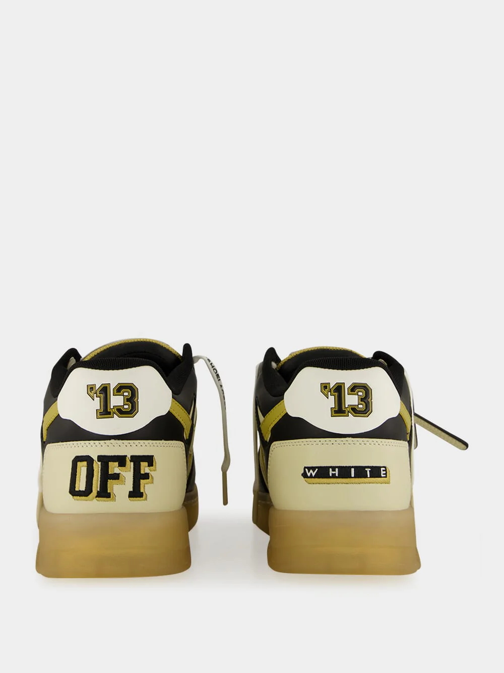 Sand and Golden Brown OOO Varsity Leather Sneakers - Image 5