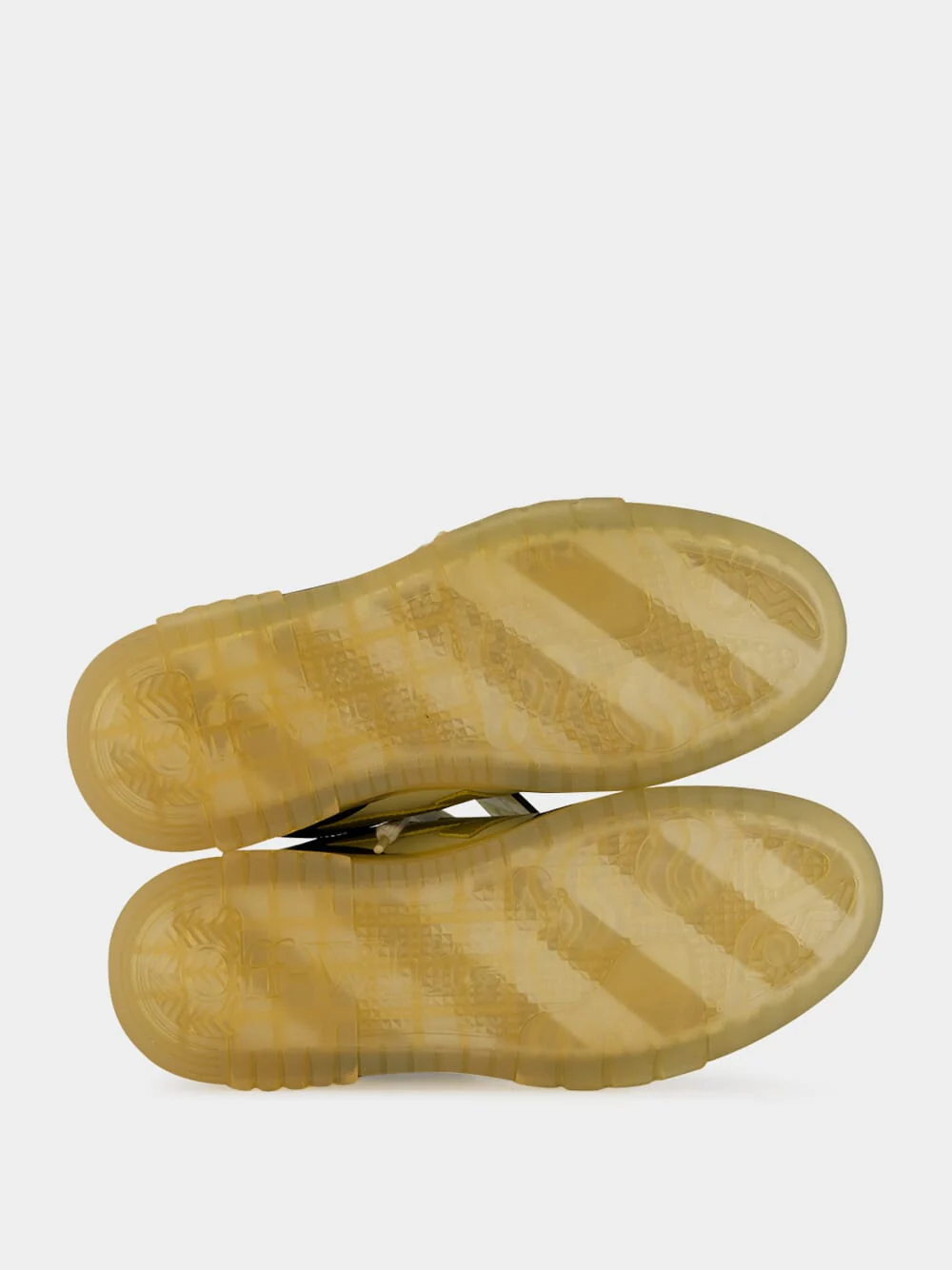 Sand and Golden Brown OOO Varsity Leather Sneakers - Image 6