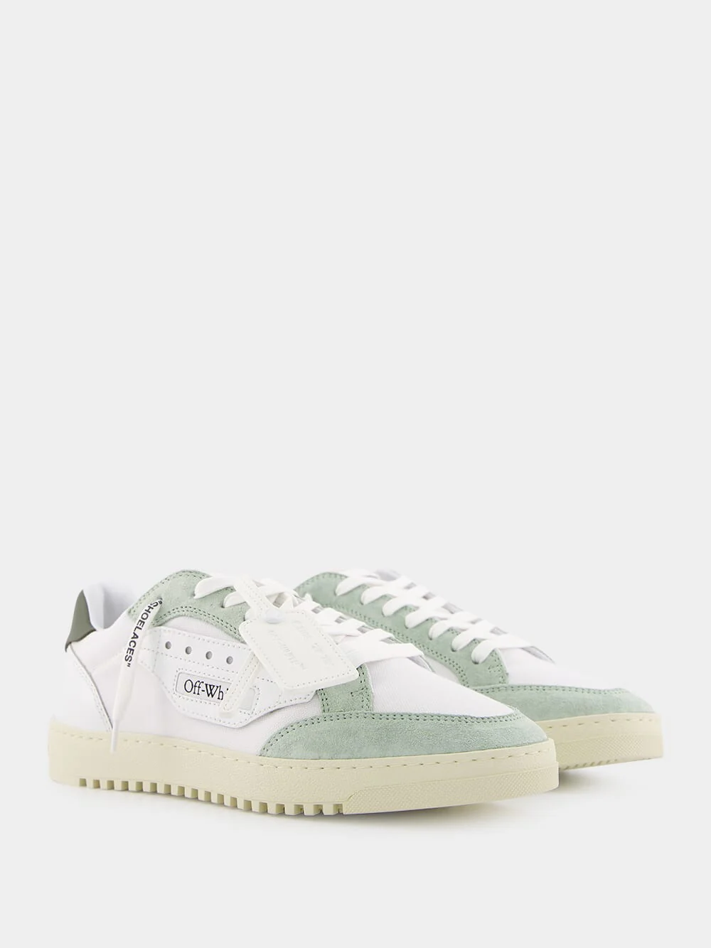 5.0 Panelled Canvas Green Sneakers - Image 3
