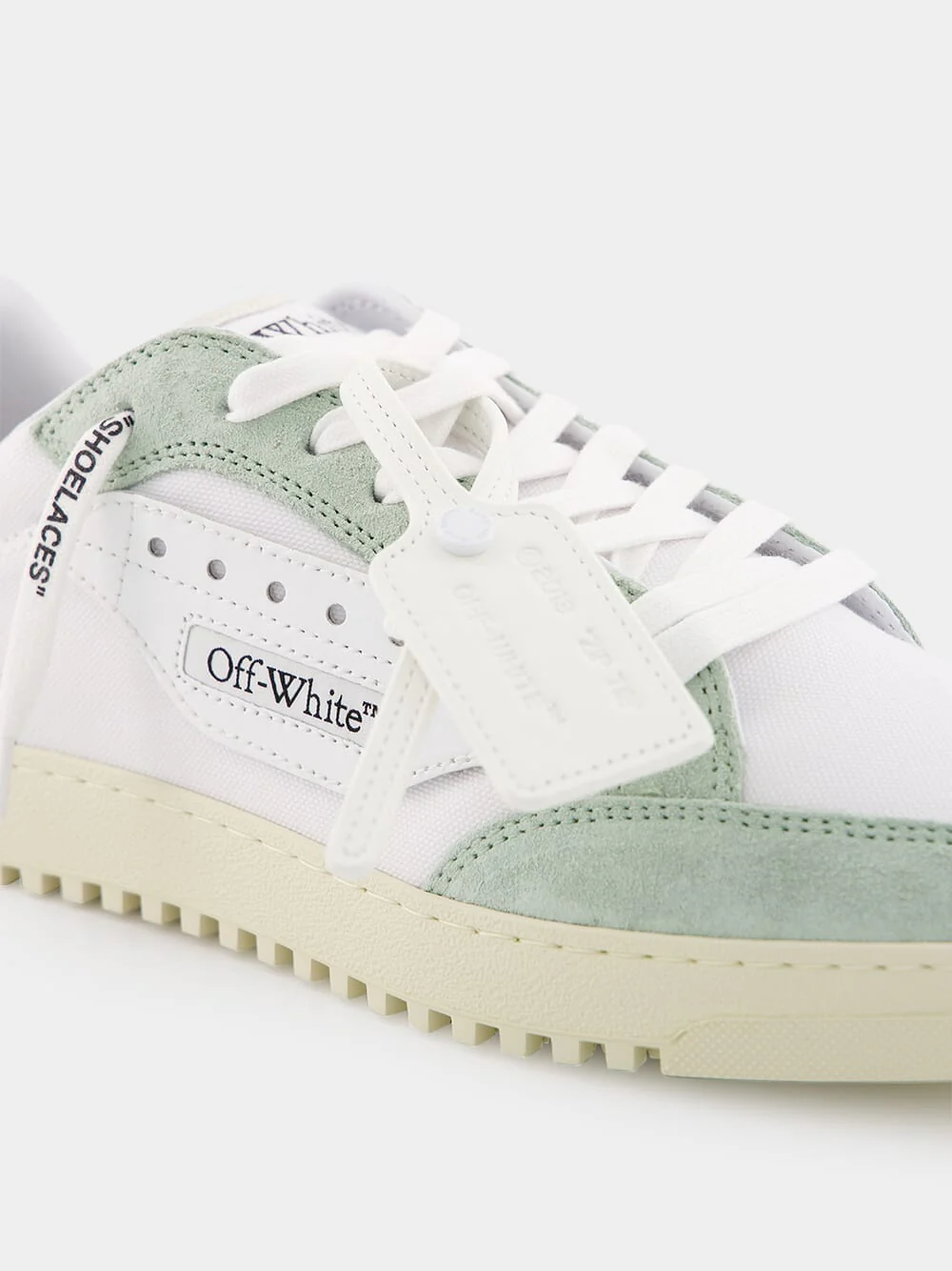 5.0 Panelled Canvas Green Sneakers - Image 6