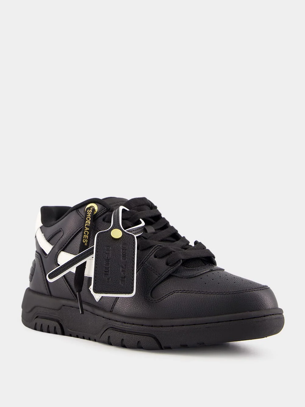 Black Out of Office Basket Leather Sneakers - Image 2