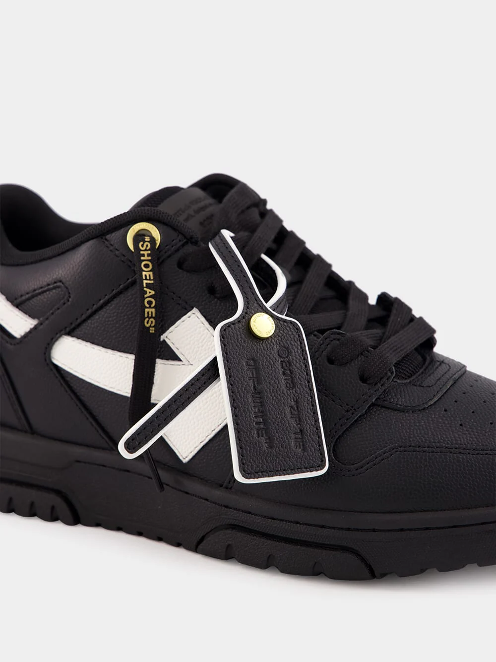 Black Out of Office Basket Leather Sneakers - Image 7
