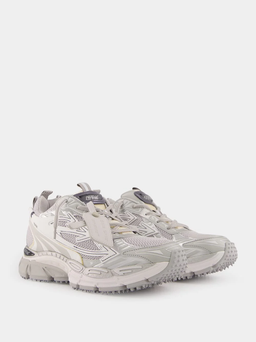 White and Grey Be Right Back Sneakers - Image 3