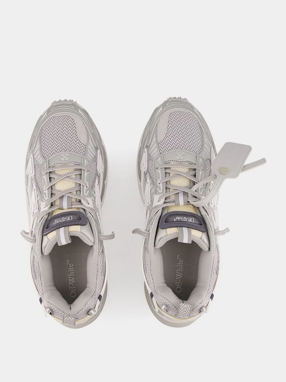 White and Grey Be Right Back Sneakers - Image 4
