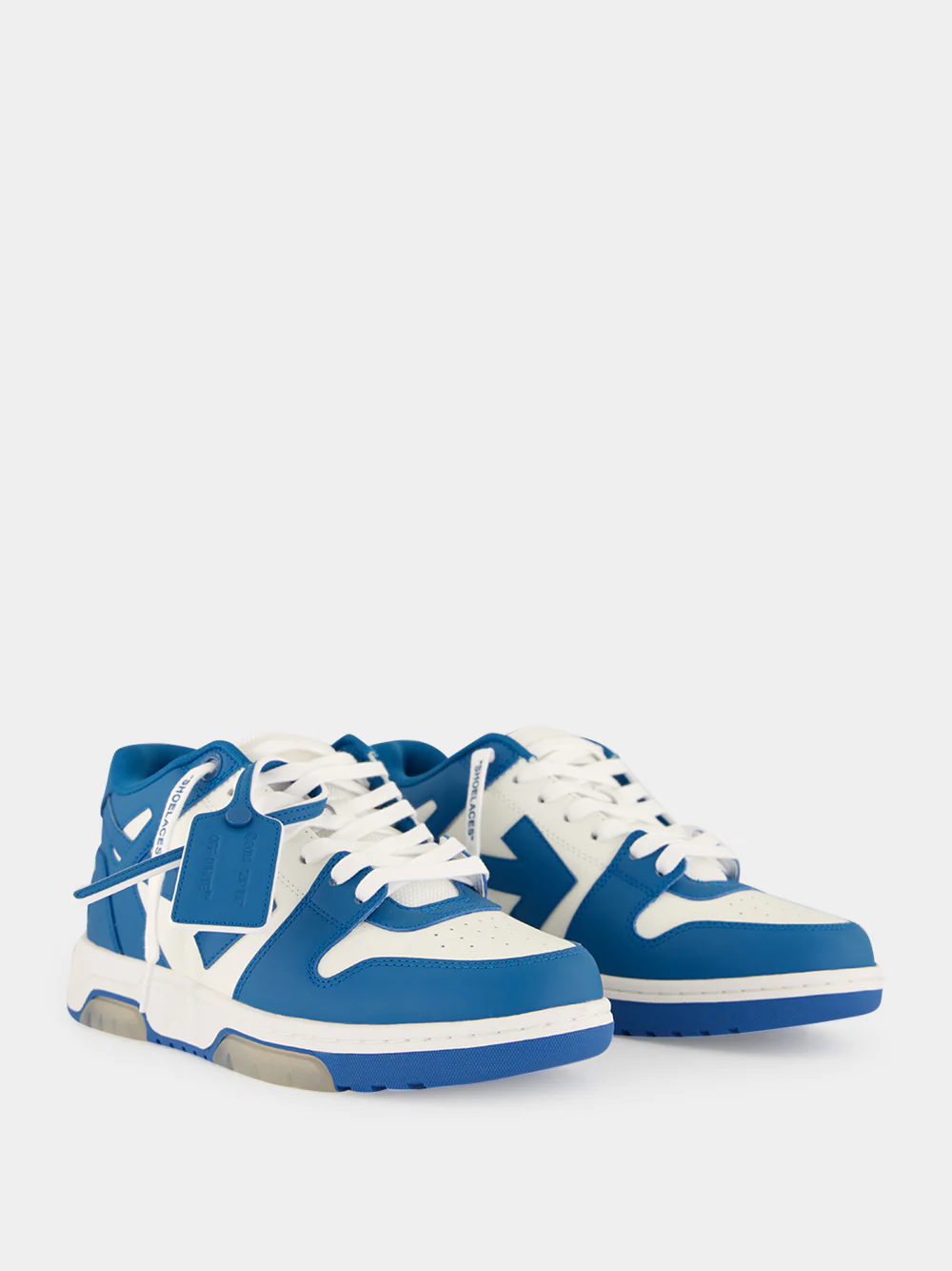 White and Neo Blue Out Of Office Sneakers - Image 3