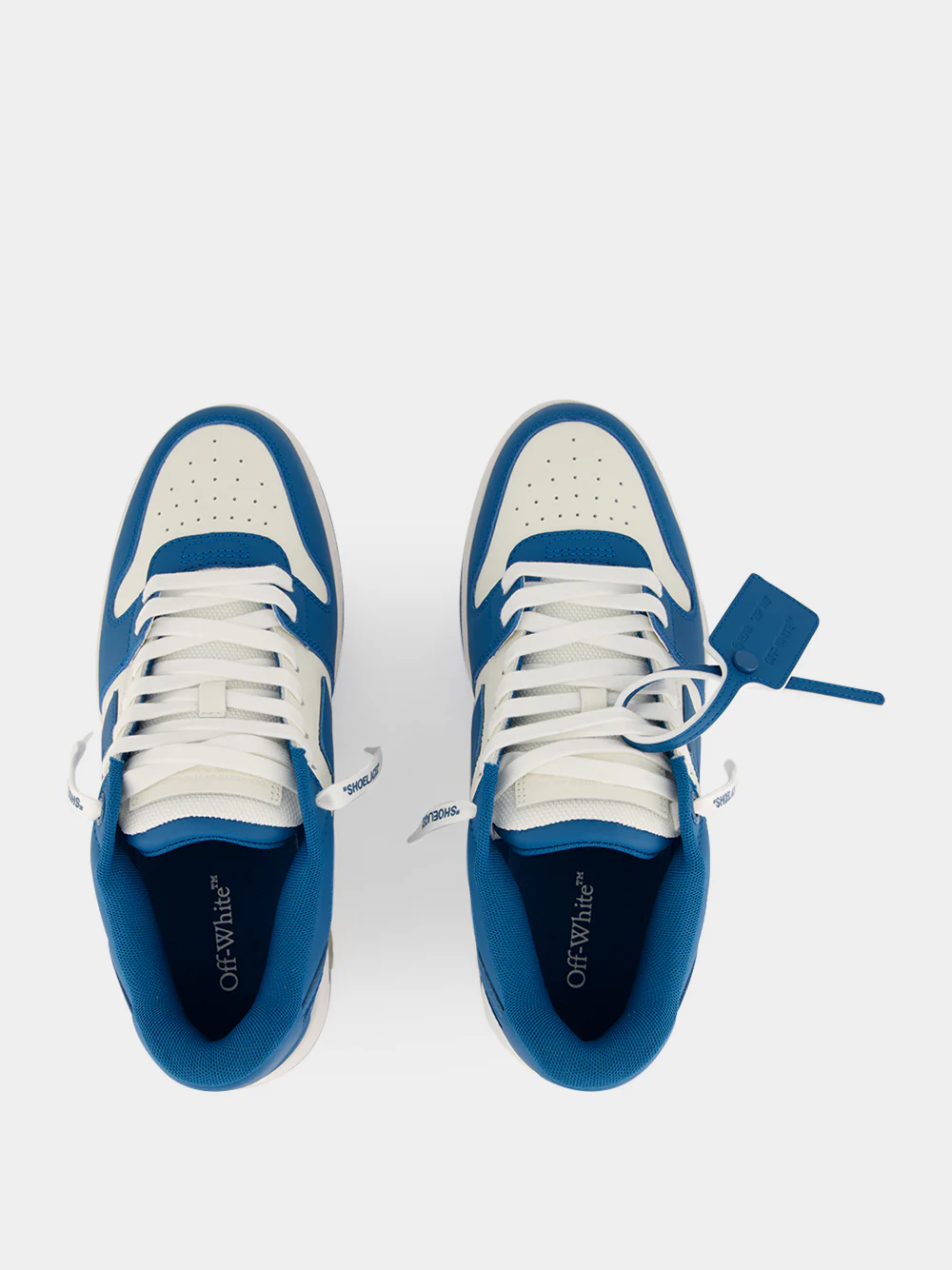White and Neo Blue Out Of Office Sneakers - Image 4