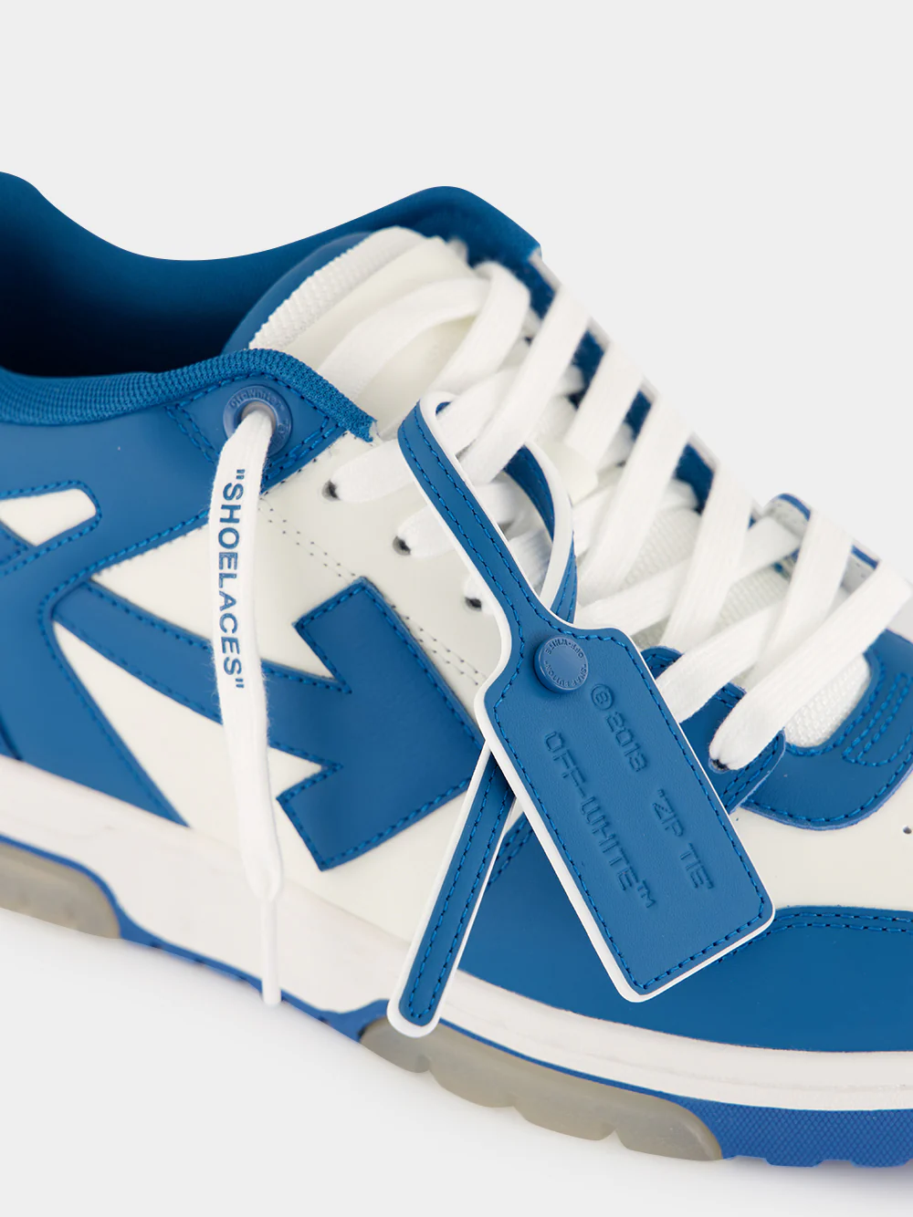 White and Neo Blue Out Of Office Sneakers - Image 6