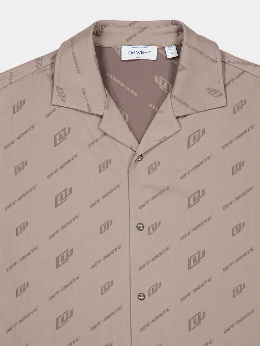 Stone Bowling Shirt in Cotton Nylon Jacquard - Image 3