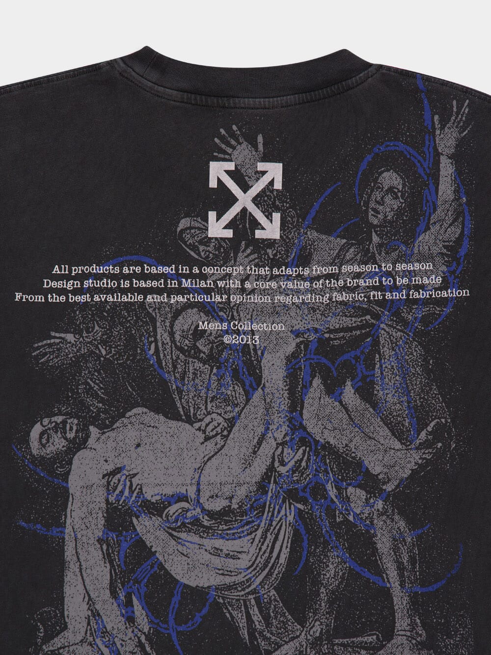 Vintage Black Faded Painting T-Shirt - Image 4