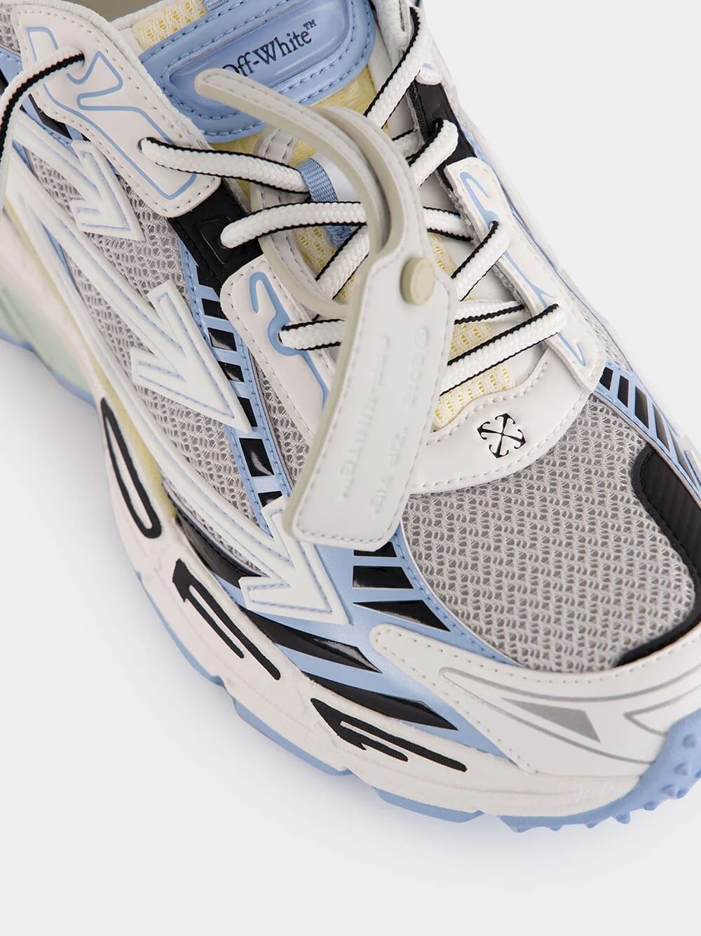 White and Blue Be Right Back Sneakers - Image 7