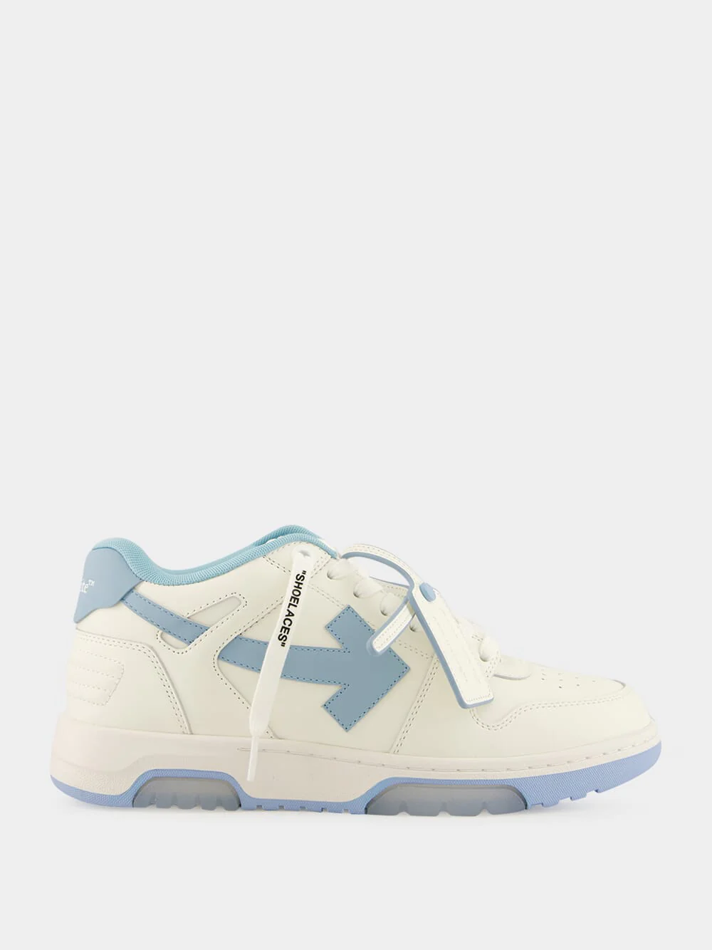 White and Light Blue Out of Office Sneakers