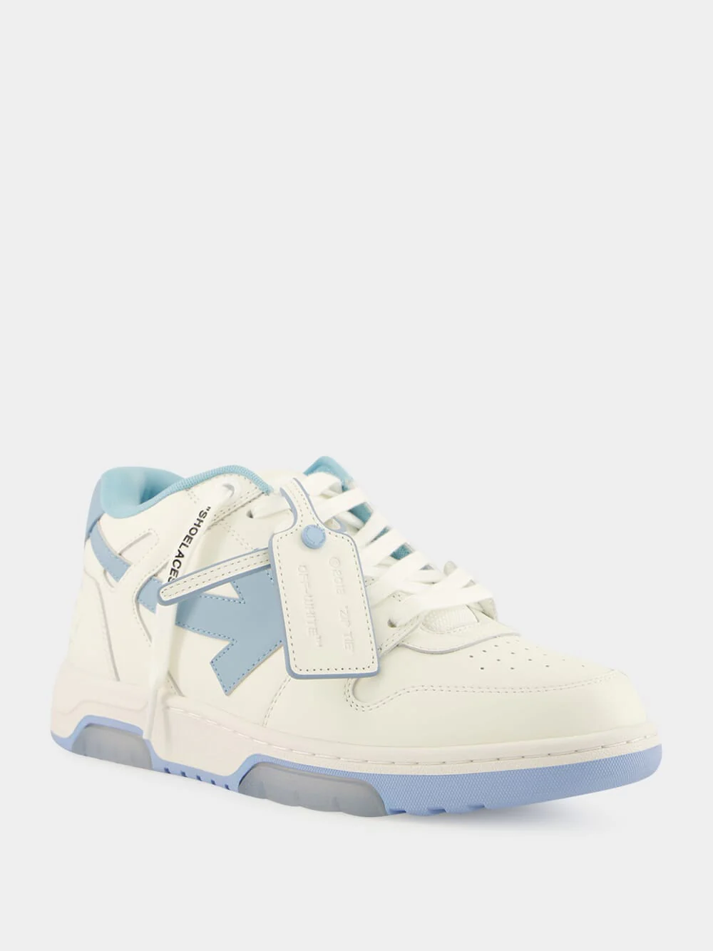 White and Light Blue Out of Office Sneakers - Image 2
